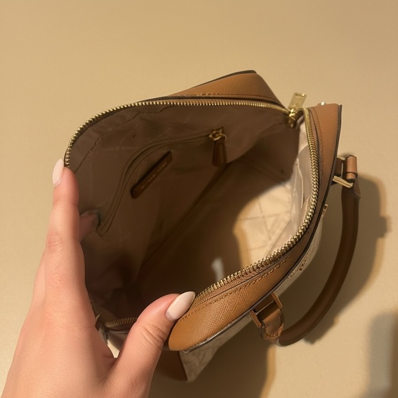 Michael Kors Ayden Medium Logo and Faux Leather Satchel - Picture 8 of 9